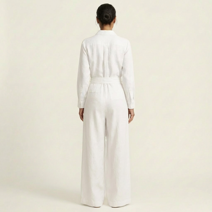 Letisha | Long-Sleeve Shirt Jumpsuit
