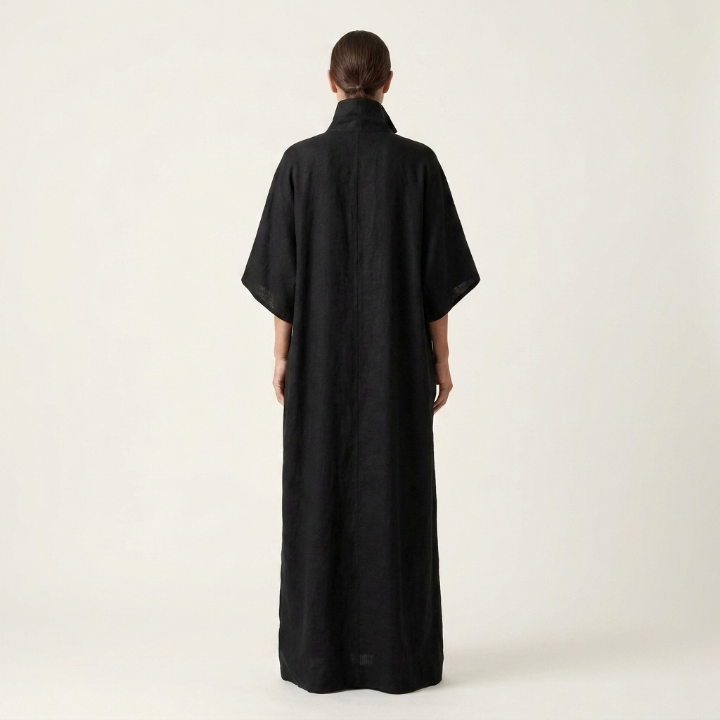 Stellita | Deep V-Neck Batwing-Sleeve Oversized Maxi Dress