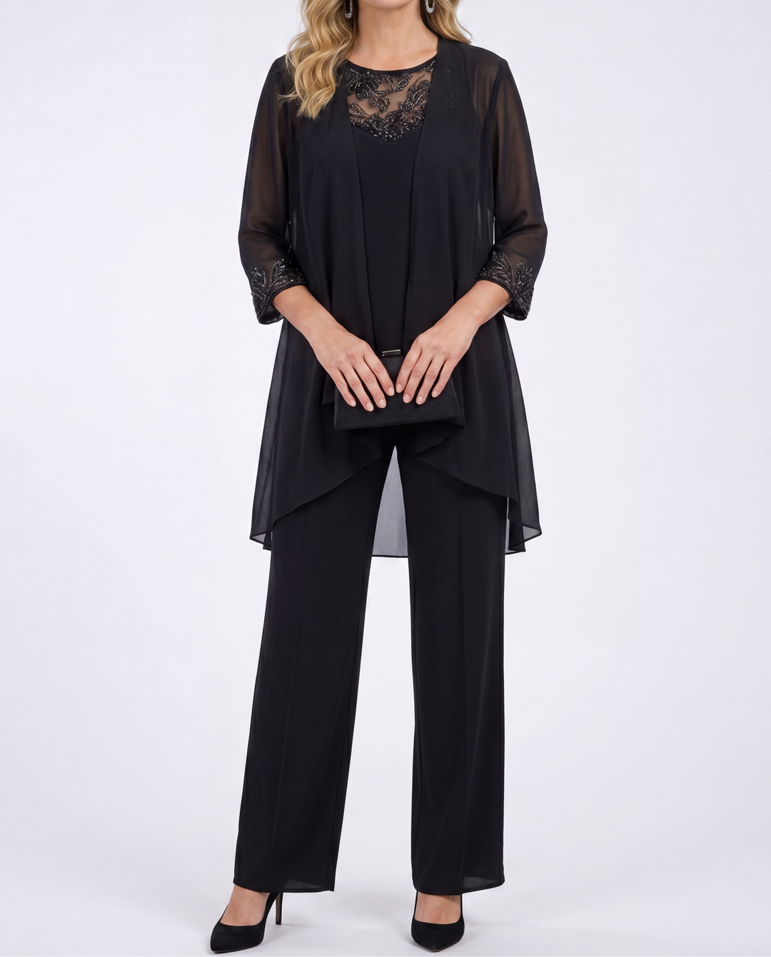 Eleanor | Flowing Jacket &amp; Wide-Leg Pant Set