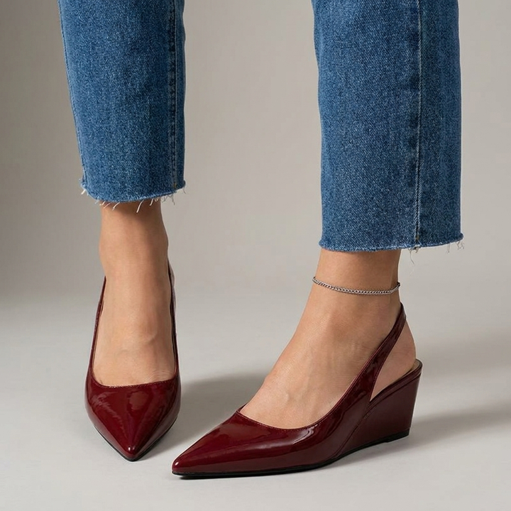 Elena | Elegant Slingback Wedge Heels