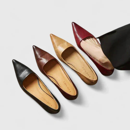 Sleek Supportive Real Leather Heels