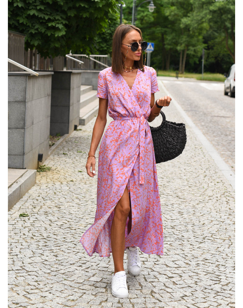 Judy | Stylish V-Neck Floral Dress
