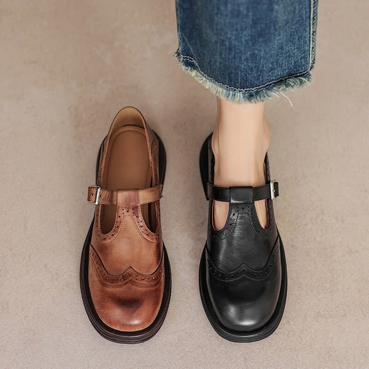 Elegant Mary Janes Made Of Leather
