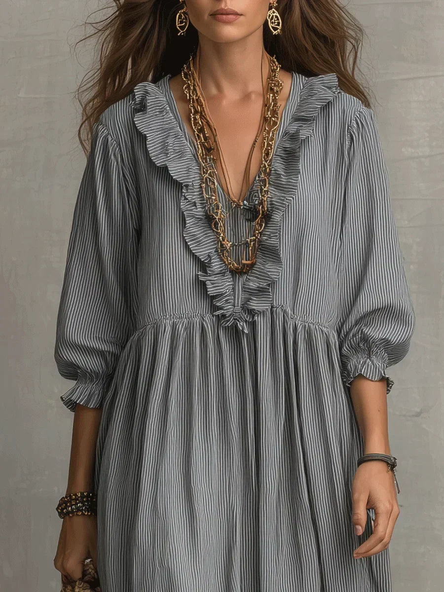 Elowen | Boho Long Sleeve Maxi Dress