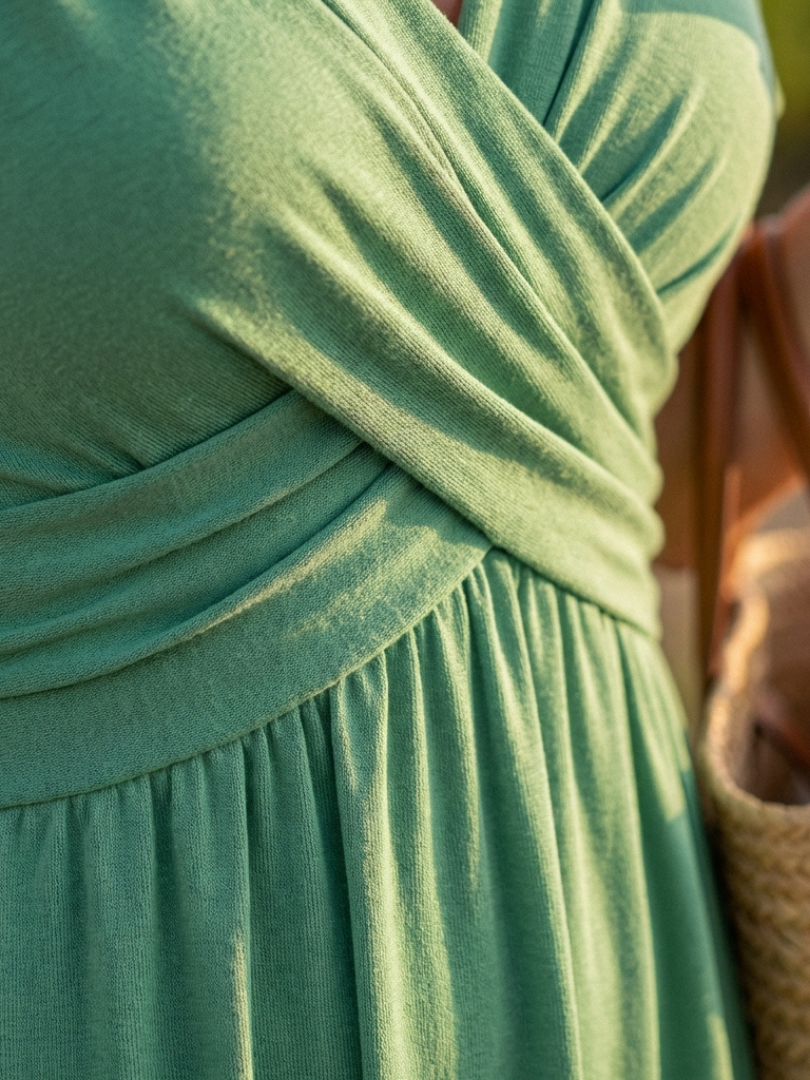 Marina | Short Sleeve V-Neck Maxi Dress