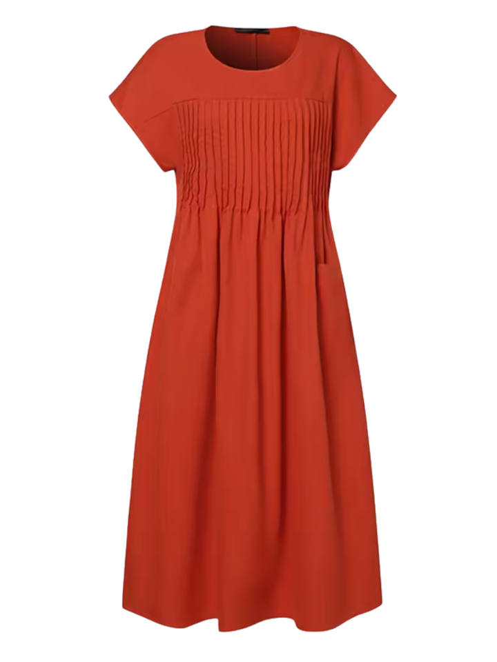 Avelisse | Pleated Bodice Midi Dress