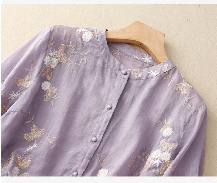 Anouk | Chic Blouse with Floral Accents